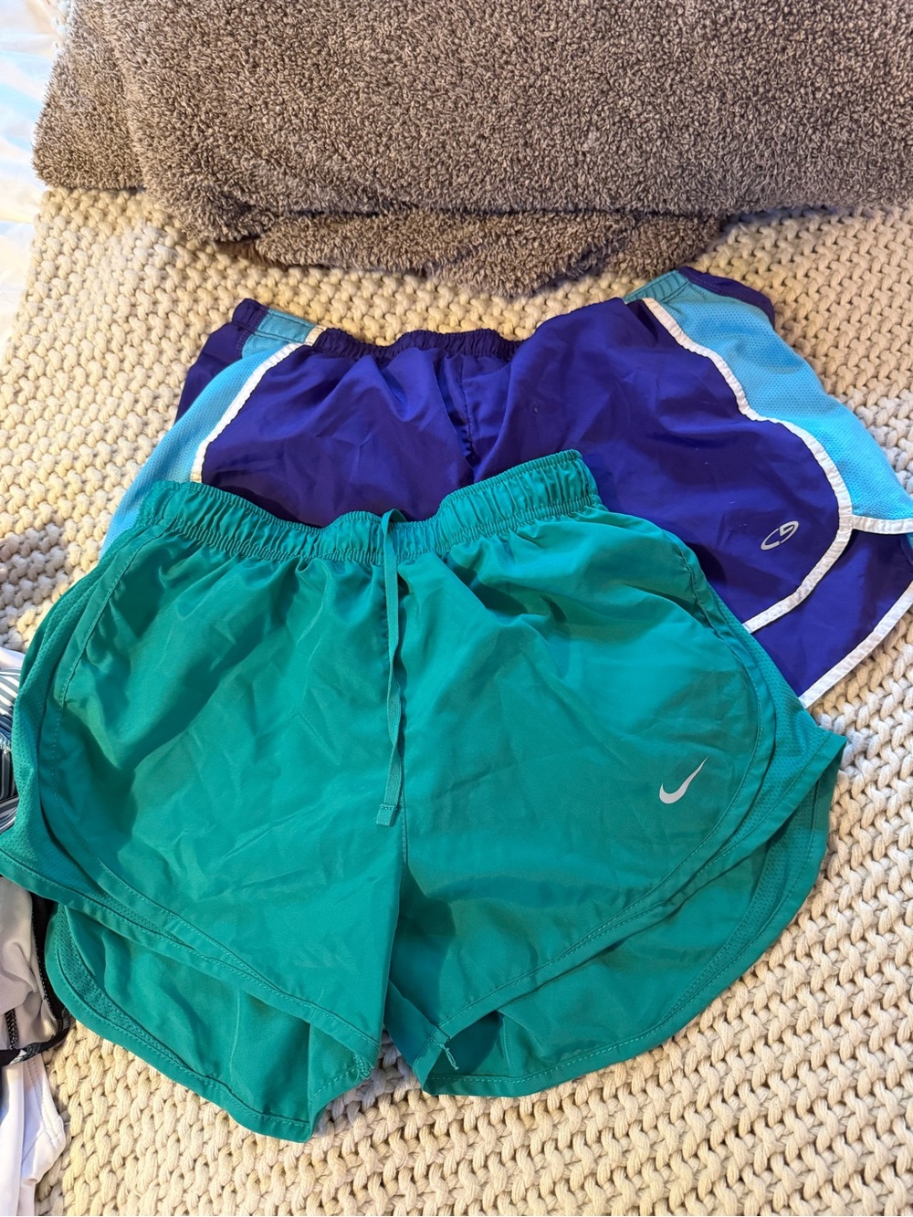 Champion Purple and Teal Girls' Athletic Shorts - Kids Bottoms